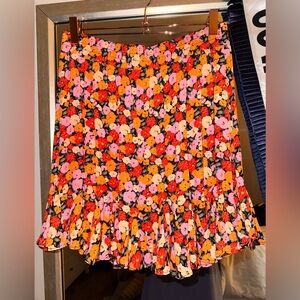 🧡 Loft Floral Flounce Flowy mini Skirt